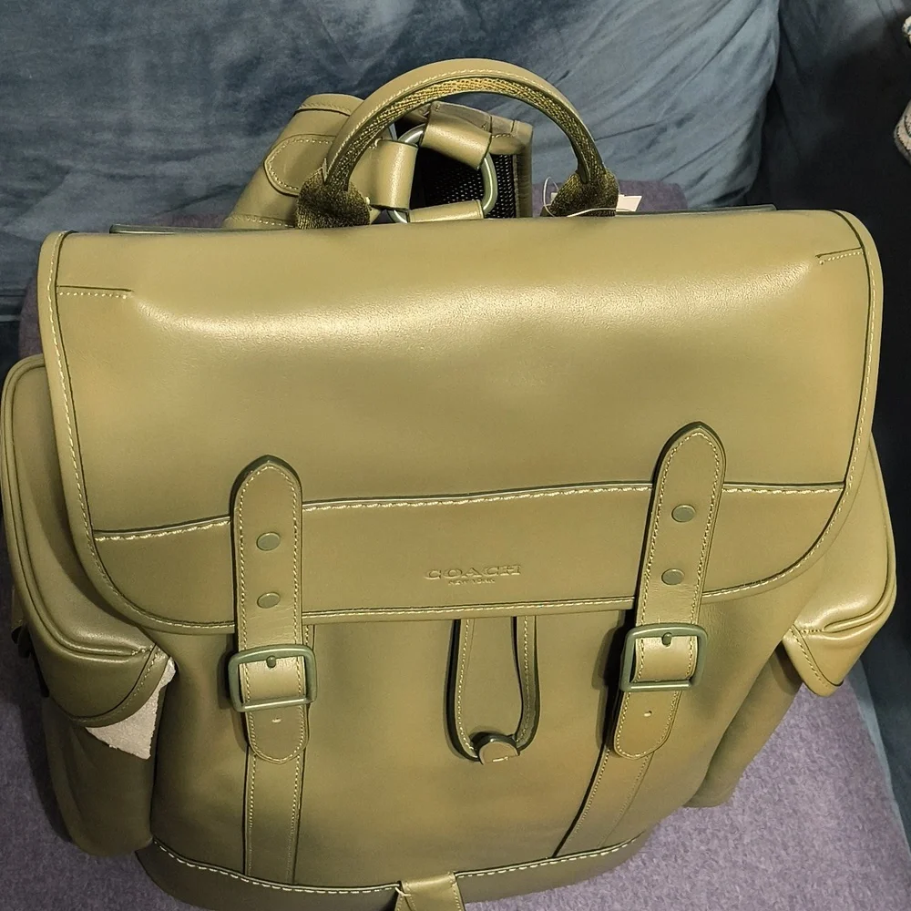 Coach Army Green Hitch Backpack